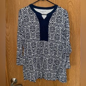 Croft & Barrow Navy Blouse